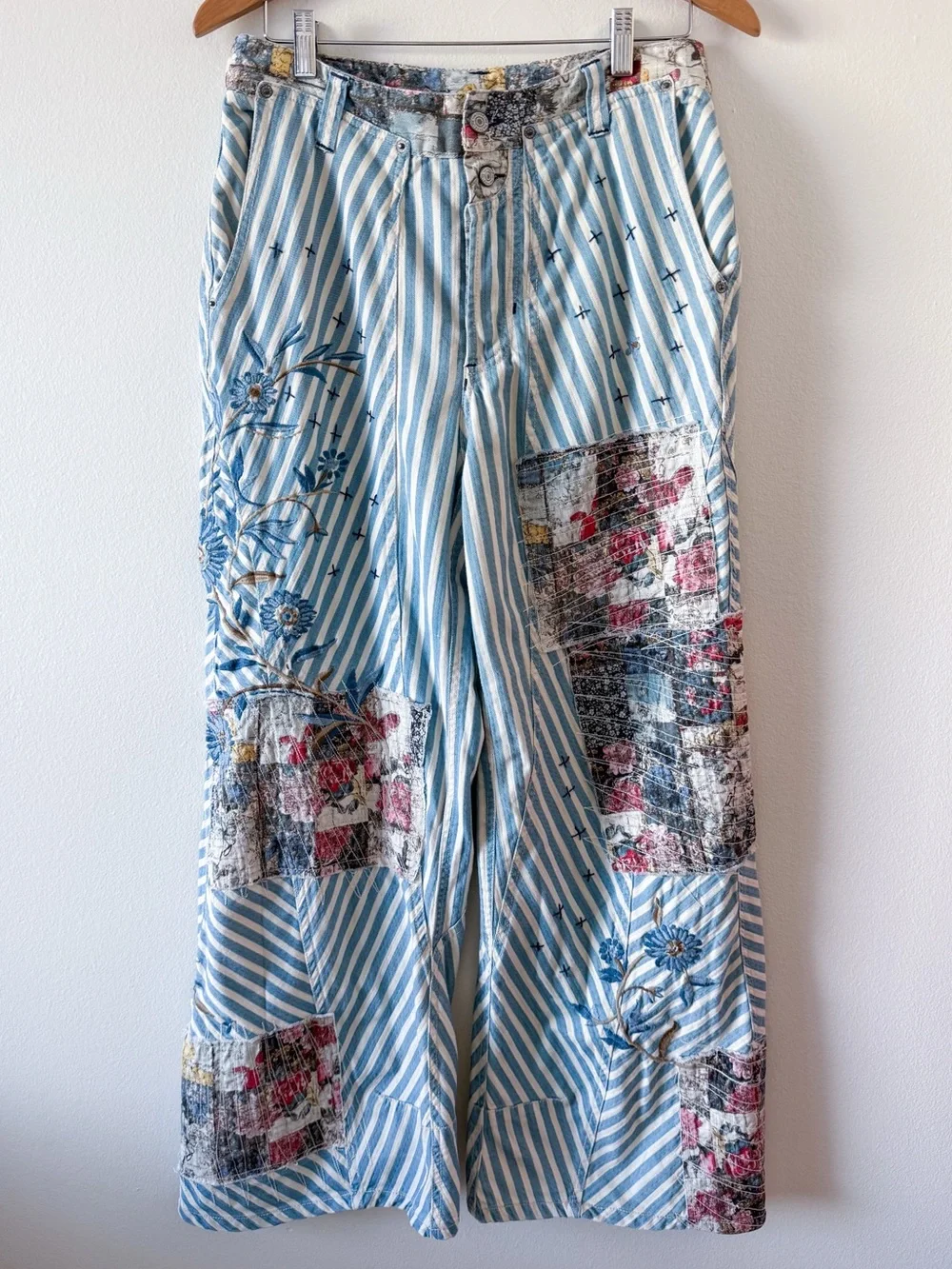 Free People Runyon Patched Craft Pants in West Ridge Size 6 Preloved - Picture 3 of 13